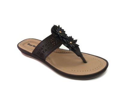 BAY SOFT Ladies Open Flats Brown Shoes