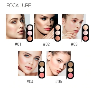 Focallure 3 Colors Blush & Highlighter Palette