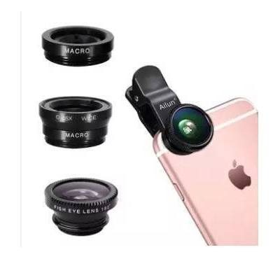 Universal Clip-on Lens With 3-in-1 Effect  Black