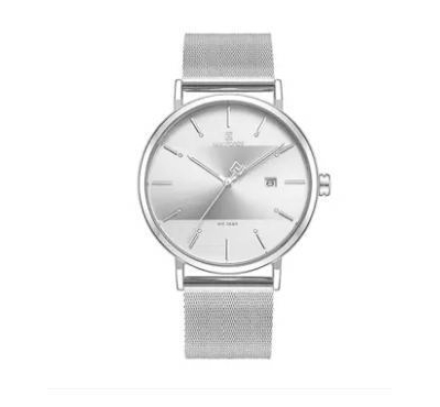 NAVIFORCE NF3008L Silver Mesh Stainless Steel Analog Watch For Women - White & Silver