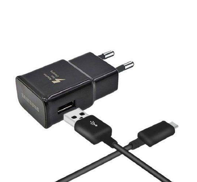 Charger Adapter with Type-C Cable - Black