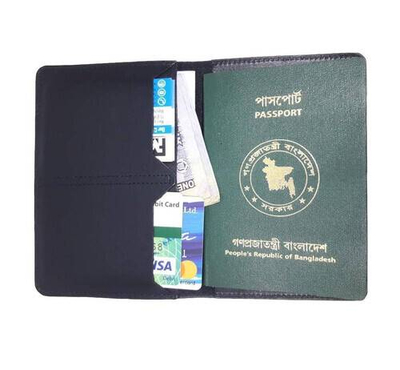 Genuine Leather Passport Holder  Credit Card Holder Wallet