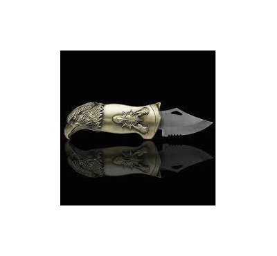 Eagle tip knife with stylish gas lighter