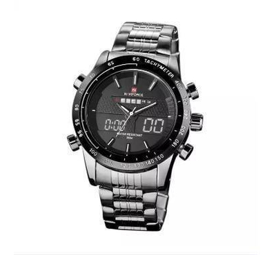 NF9024-SB - Stainless Steel Wrist Watch For Men - Black