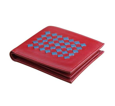 Men's Leather Wallet-Red