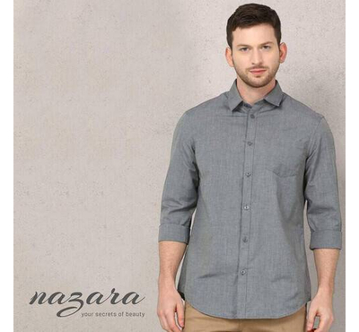 Trendy Light Gray Long Sleeve Casual Shirt
