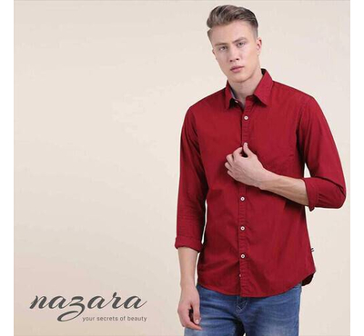 Trendy Red Long Sleeve Casual Shirt