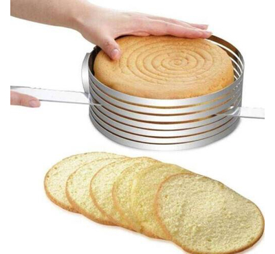 Stainless Steel Circular Ring Cake Mould and Layered Cake Slicer 15-20cm