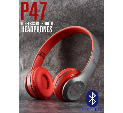 P47 - Wireless Bluetooth Headphone - Red