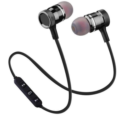 Magnetic Sports Sound Stereo Bluetooth Headphone - Black