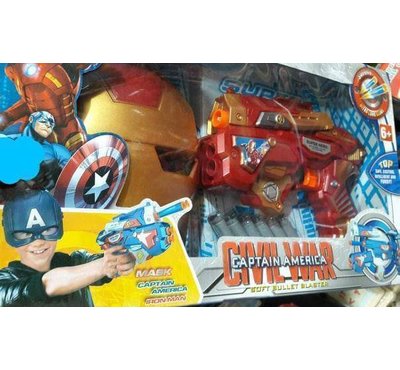 Plastic Soft Bullet Blaster Optimus Prime Toy Gun - Blue and Orange
