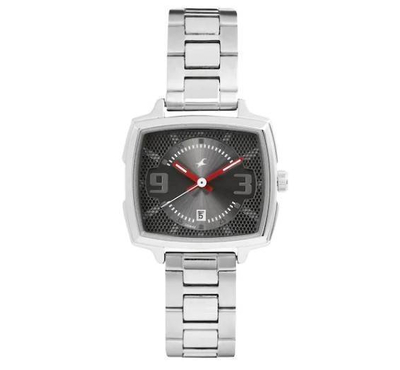 Fastrack Loopholes Grey Dial Stainless Steel Strap Watch