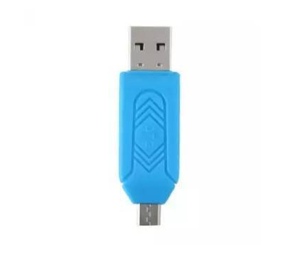 OTG and USB Card Reader - Sky Blue