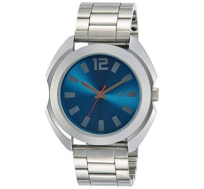 Fastrack Men's Blue Dial Silver Stainless Steel Strap Watch