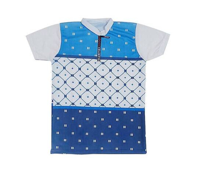 Men Stylish Polo T-Shirt-Blue and White