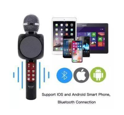 Karaoke Wireless Blutooth Microphone Mic With LED Light
