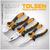 TOLSEN 3pcs Plier Set (Combination, Long Nose, Cutting Pliers) TPR Handle 10400, 2 image