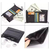 Black 100% Original Leather Card Holder and Two Zipper Pockets Wallet for Men, 3 image