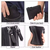 Black Original Leather Card Holder and Two Zipper Pockets Wallet for Men