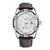 Naviforce NF9117 - Coffee PU Leather Analog Watch For Men - Silver & Coffee