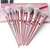 MAANGE 10 Piece Makeup Brush Set Metal Pink With Pouch, 2 image