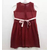 Cotton Frock For Girls-Maroon(3-4 Y), 3 image