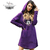Dark Purple Long Jacket & Hoodie For Women