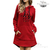 Red Long Jacket & Hoodie For Women