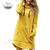 Yellow Long Jacket & Hoodie For Women