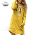 Yellow Long Jacket & Hoodie For Women