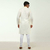 Off White Long Sleeve Fashionable Short Panjabi For Men, 4 image