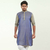 Blue Long Sleeve Fashionable Short Panjabi For Men