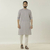 Light Gray Long Sleeve Fashionable Short Panjabi For Men