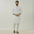 White Long Sleeve Fashionable Short Panjabi For Men