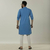 Blue Long Sleeve Fashionable Short Panjabi For Men, 3 image