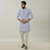 Slate Blue Long Sleeve Fashionable Short Panjabi For Men