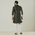 Black Long Sleeve Fashionable Short Panjabi For Men, 3 image