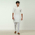 White Long Sleeve Fashionable Short Panjabi For Men
