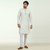 Off White Long Sleeve Fashionable Short Panjabi For Men