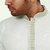 Off White Long Sleeve Fashionable Short Panjabi For Men, 3 image