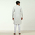 Off White Long Sleeve Fashionable Short Panjabi For Men, 4 image