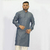 Gray Long Sleeve Fashionable Short Panjabi For Men