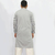 Light Ash Long Sleeve Fashionable Short Panjabi For Men, 5 image