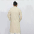 Cream Long Sleeve Fashionable Short Panjabi For Men, 3 image