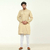 Golden Long Sleeve Fashionable Short Panjabi For Men