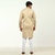Golden Long Sleeve Fashionable Short Panjabi For Men, 4 image