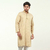 Golden Long Sleeve Fashionable Short Panjabi For Men, 2 image