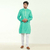 Cyan Long Sleeve Fashionable Short Panjabi For Men