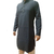 Dark Gray Long Sleeve Fashionable Short Panjabi For Men