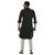 Black Long Sleeve Fashionable Short Panjabi For Men, 2 image